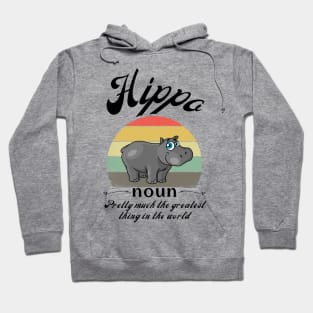 Hippo Animals Definition Hoodie